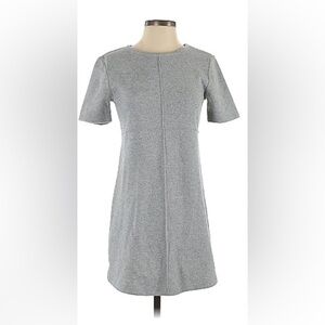 Zara Short Sleeved Light Gray Mod Sweater Dress